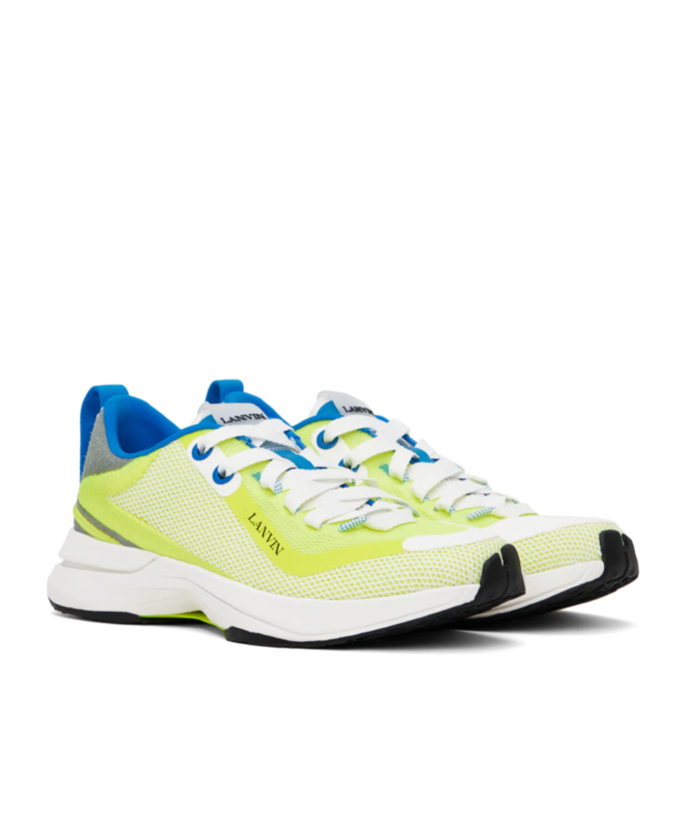 Lanvin Panelled Suede Sneakers With Chunky Rubber Sole In Multicolor