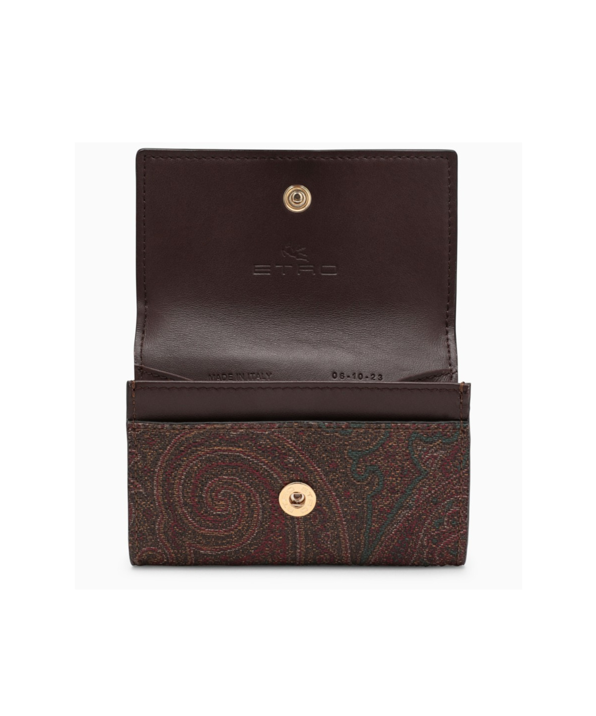 Etro Logo Wallet In Brown