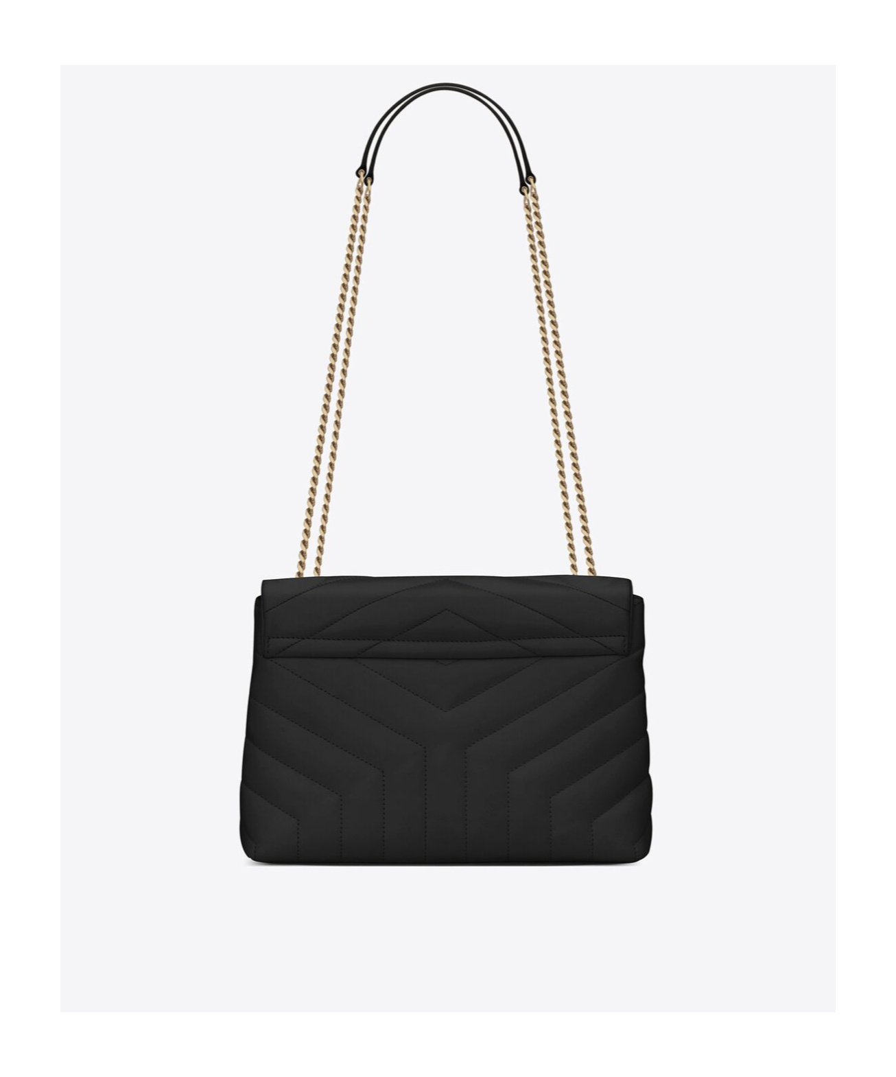 Saint Laurent Loulou Matelassé Small Shoulder Bag In Black