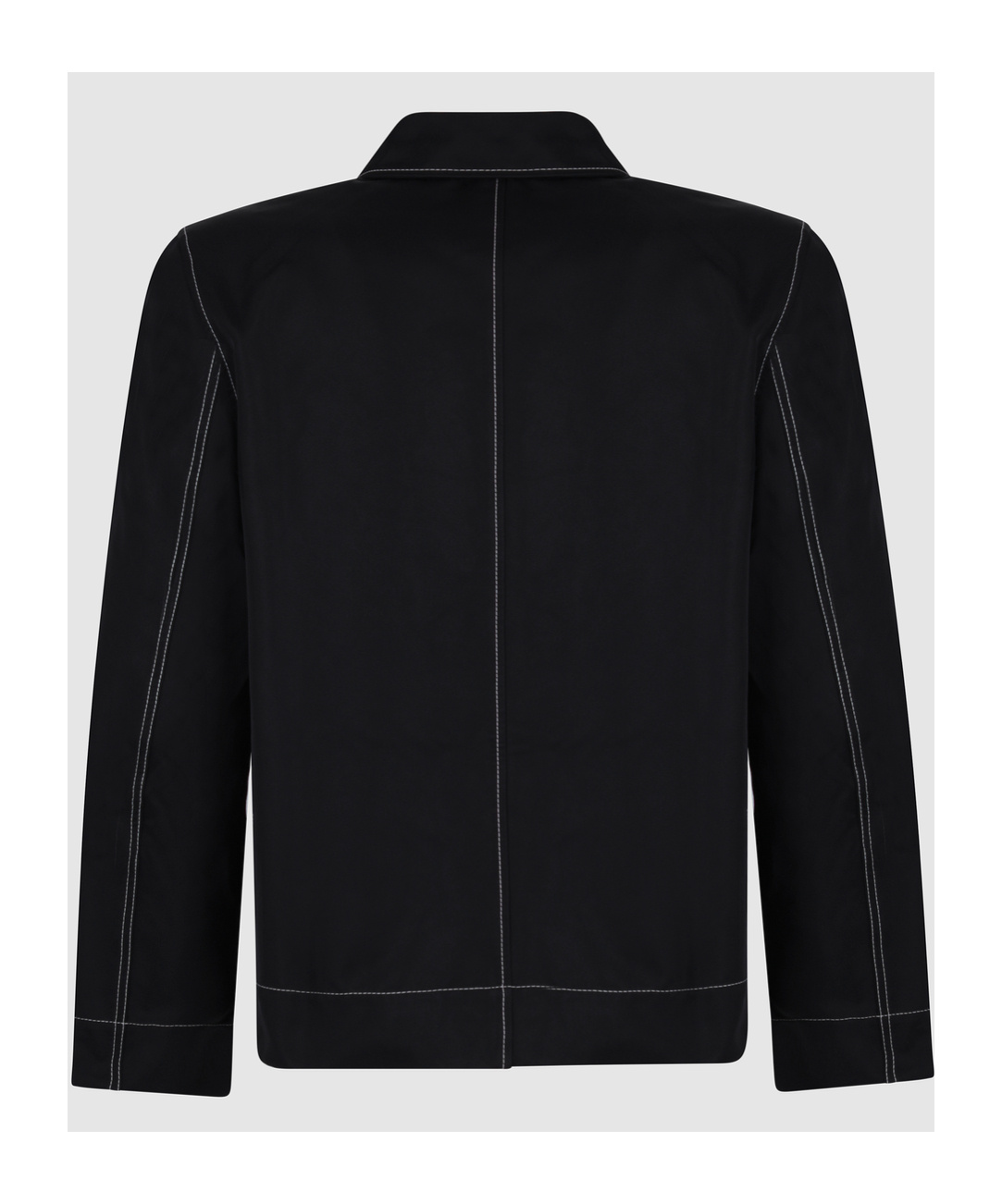 Shop Jw Anderson Jw Anchor-embroidered Shirt Jacket In Black