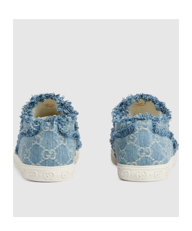 GUCCI GG-JACQUARD DENIM SNEAKERS