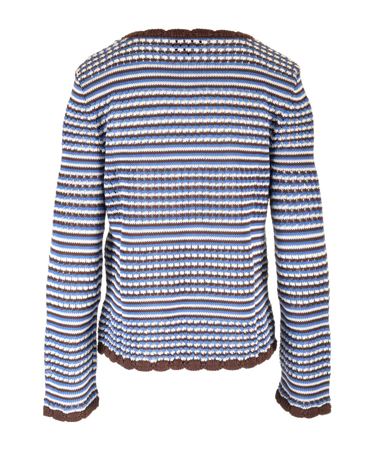 Apc Manae Cotton Knit Cardigan In Blue