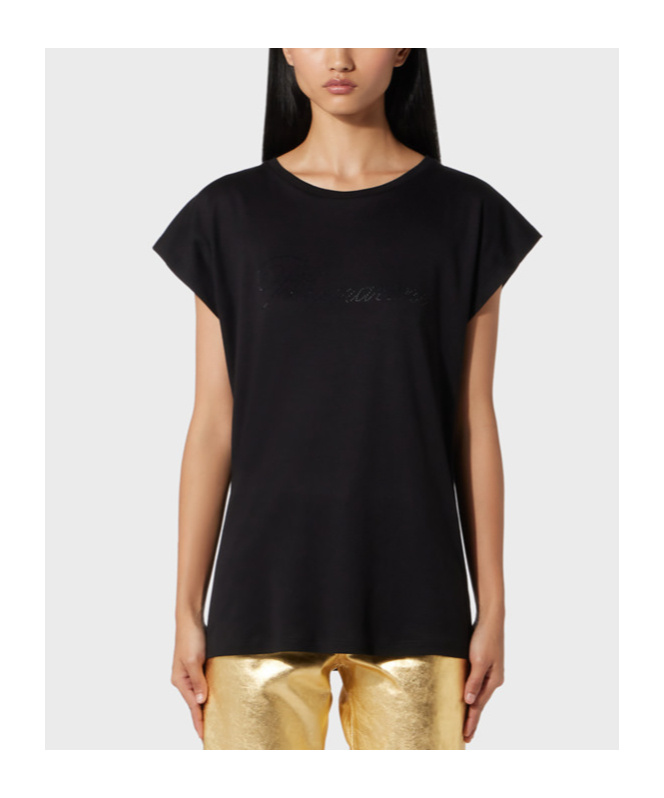Blumarine Short-sleeved T-shirt In Black