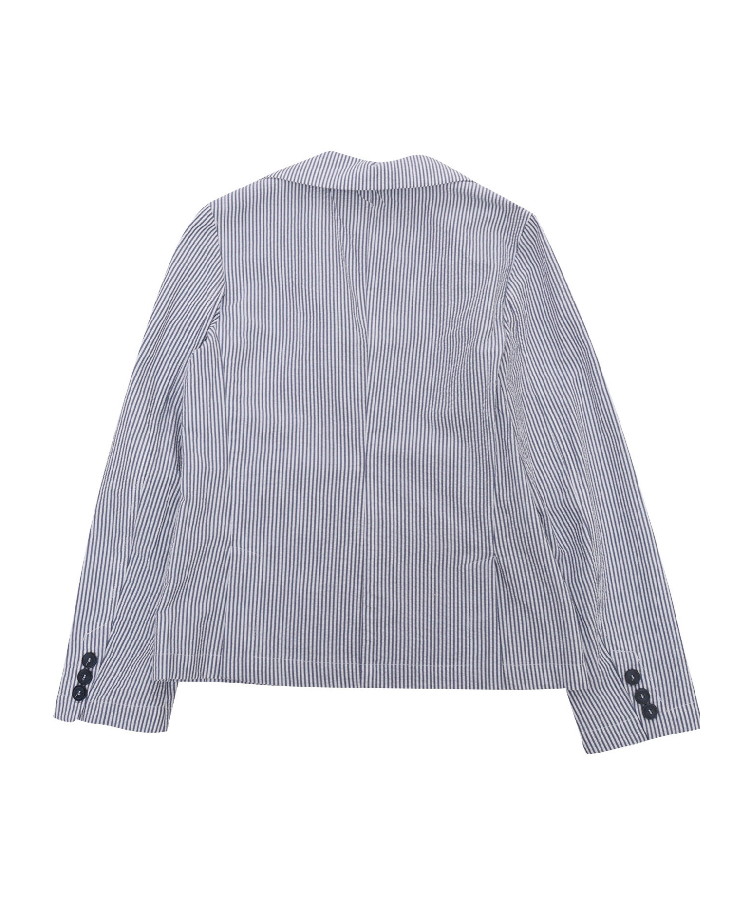 Il Gufo Single-breasted Long Sleeved Striped Blazer In Gray