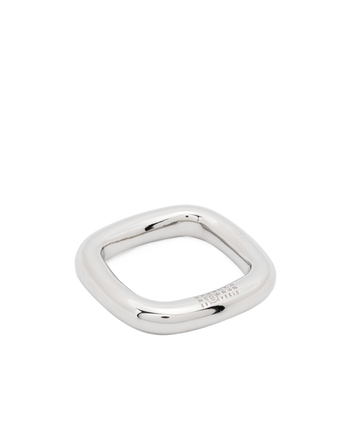 Mm6 Maison Margiela Numbers-motif Square Ring In White