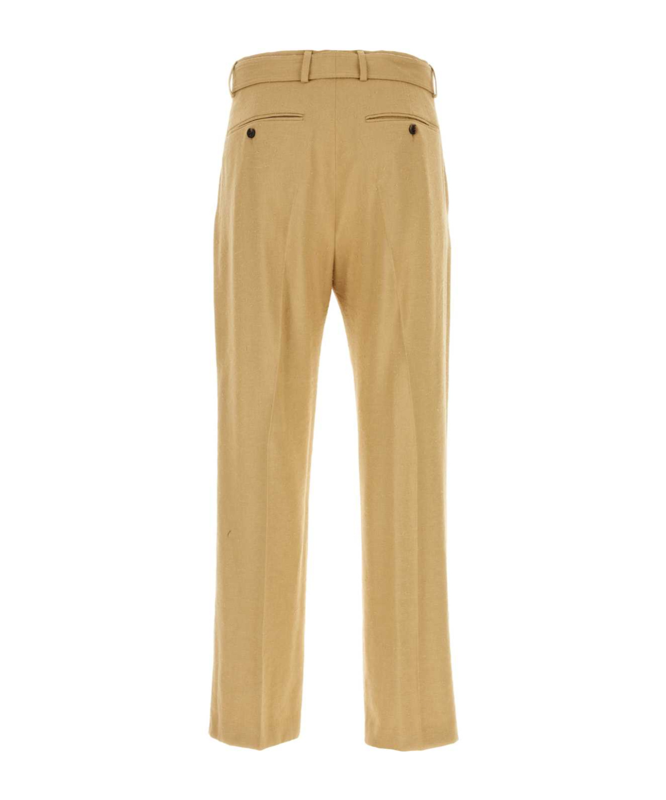 Dries Van Noten Camel Viscose Blend Pant In Nude