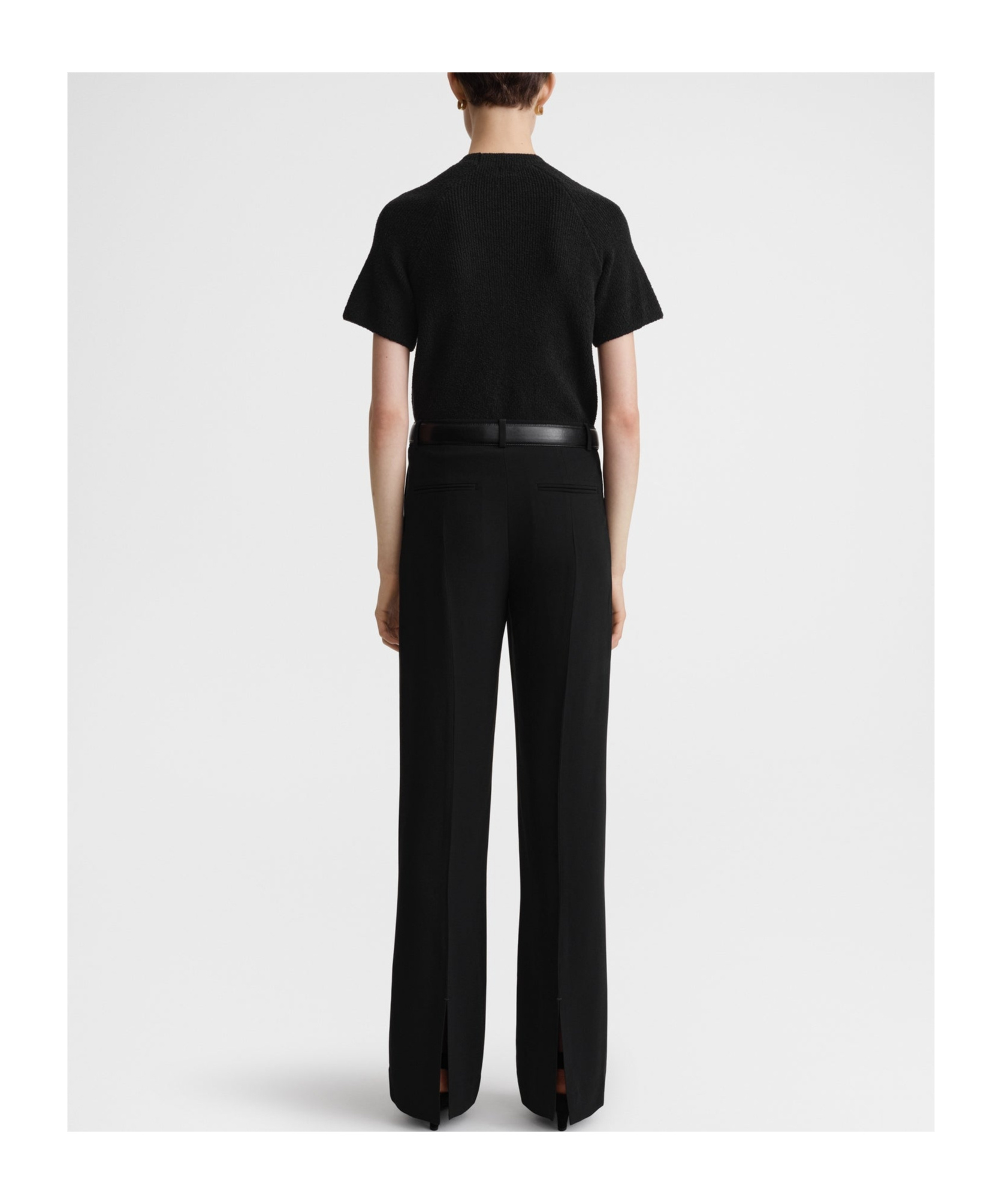 Totême Pressed-crease Straight Trousers In Black