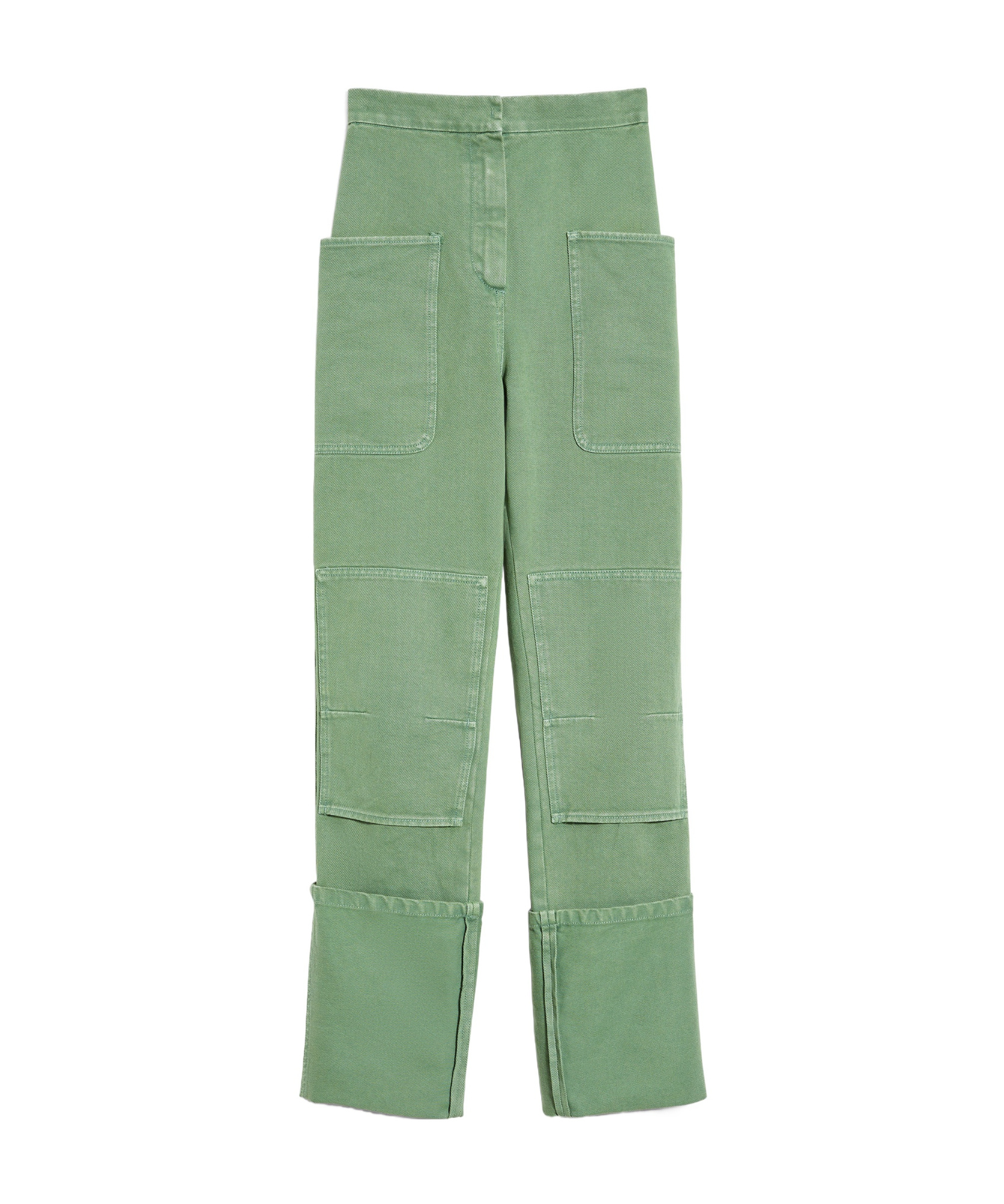 Max Mara High-waisted Pocket Casual Pants In Green