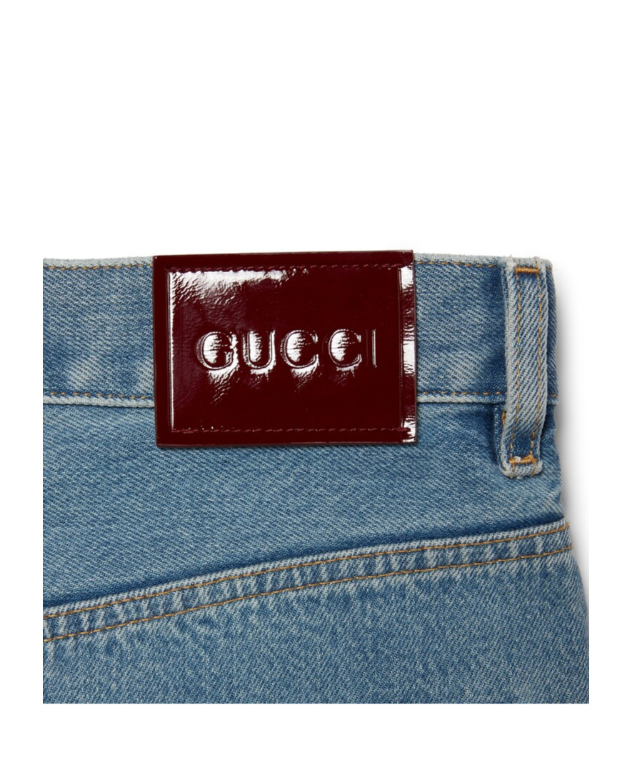 Gucci Horsebit-detail Straight-leg Jeans In Blue