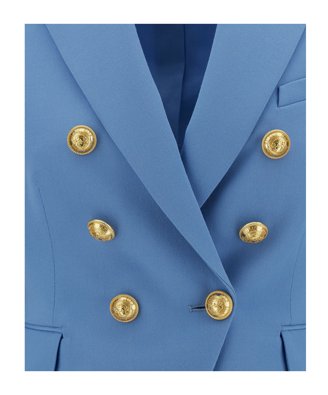 Balmain 6 Btn Grain De Poudre Jacket In Blue