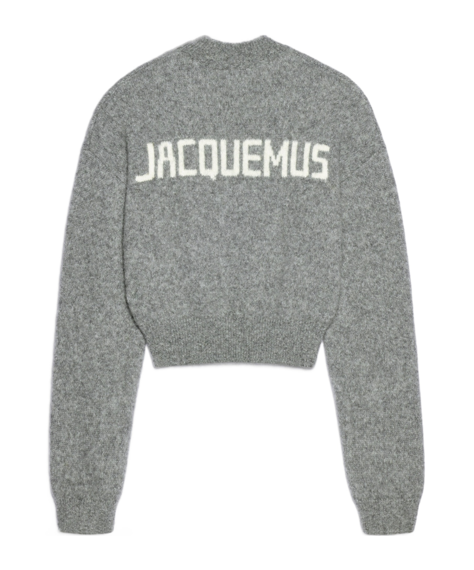 Jacquemus Logo Intarsia Knit Jumper In Gray