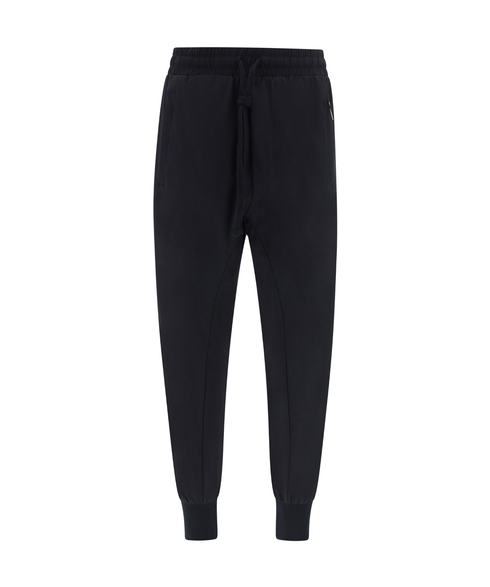 Thom Krom Drawstring Tapered Trousers In Black