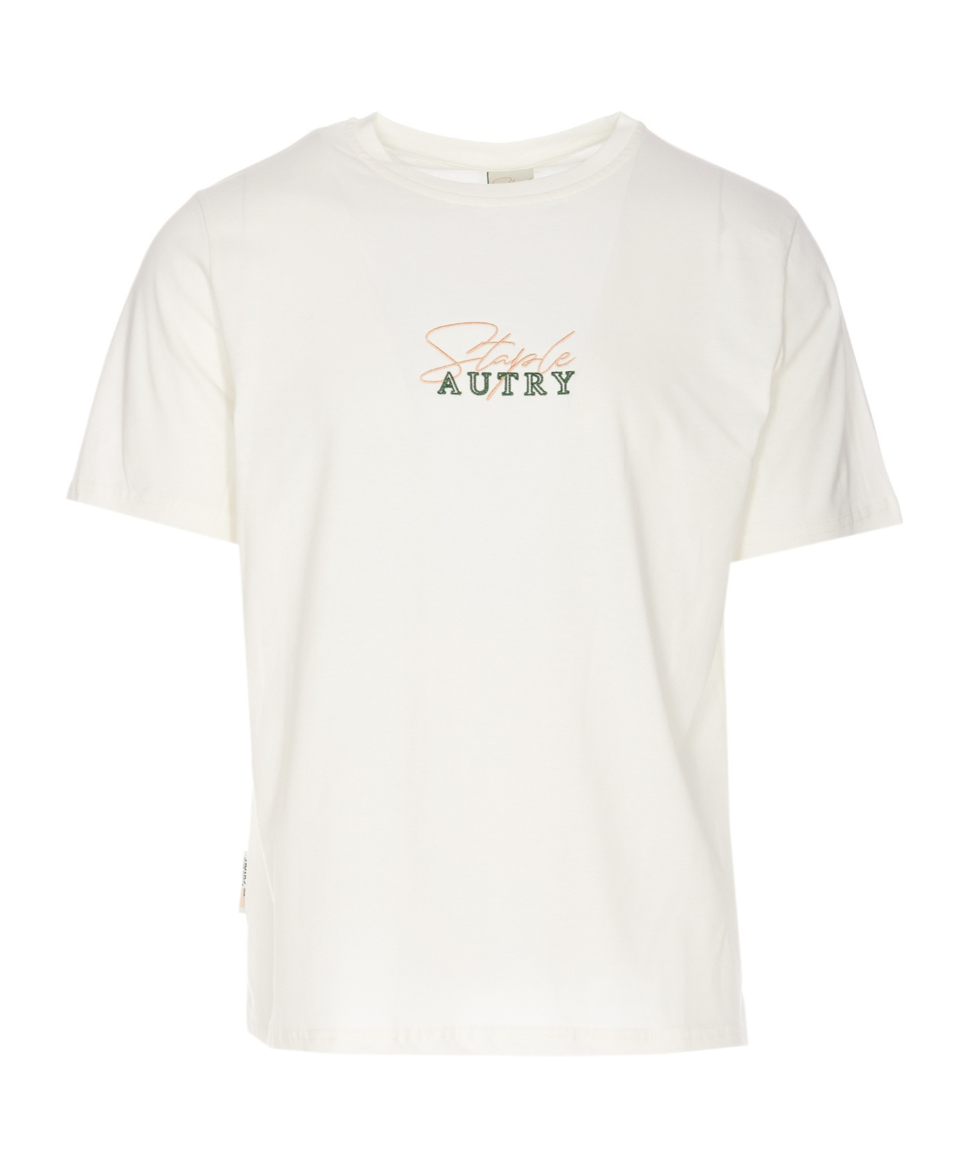 Shop Autry X Jeff Staple Logo-embroidered T-shirt In White
