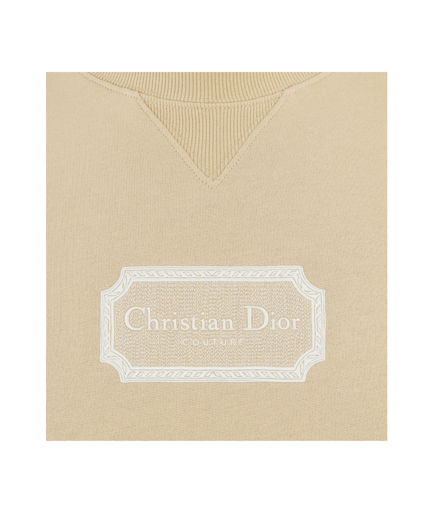 Dior Homme Logo Patch Round-neck Sweater In Nude