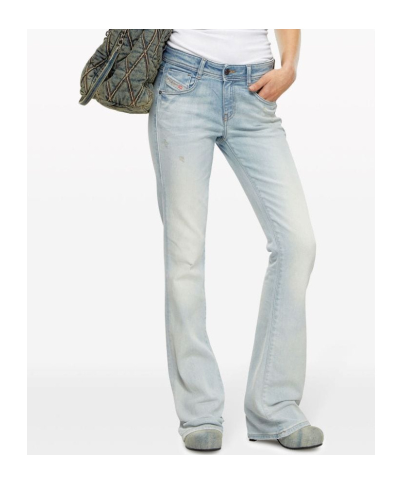 Diesel 1969 D-ebbey 09h73 Bootcut Jeans In White