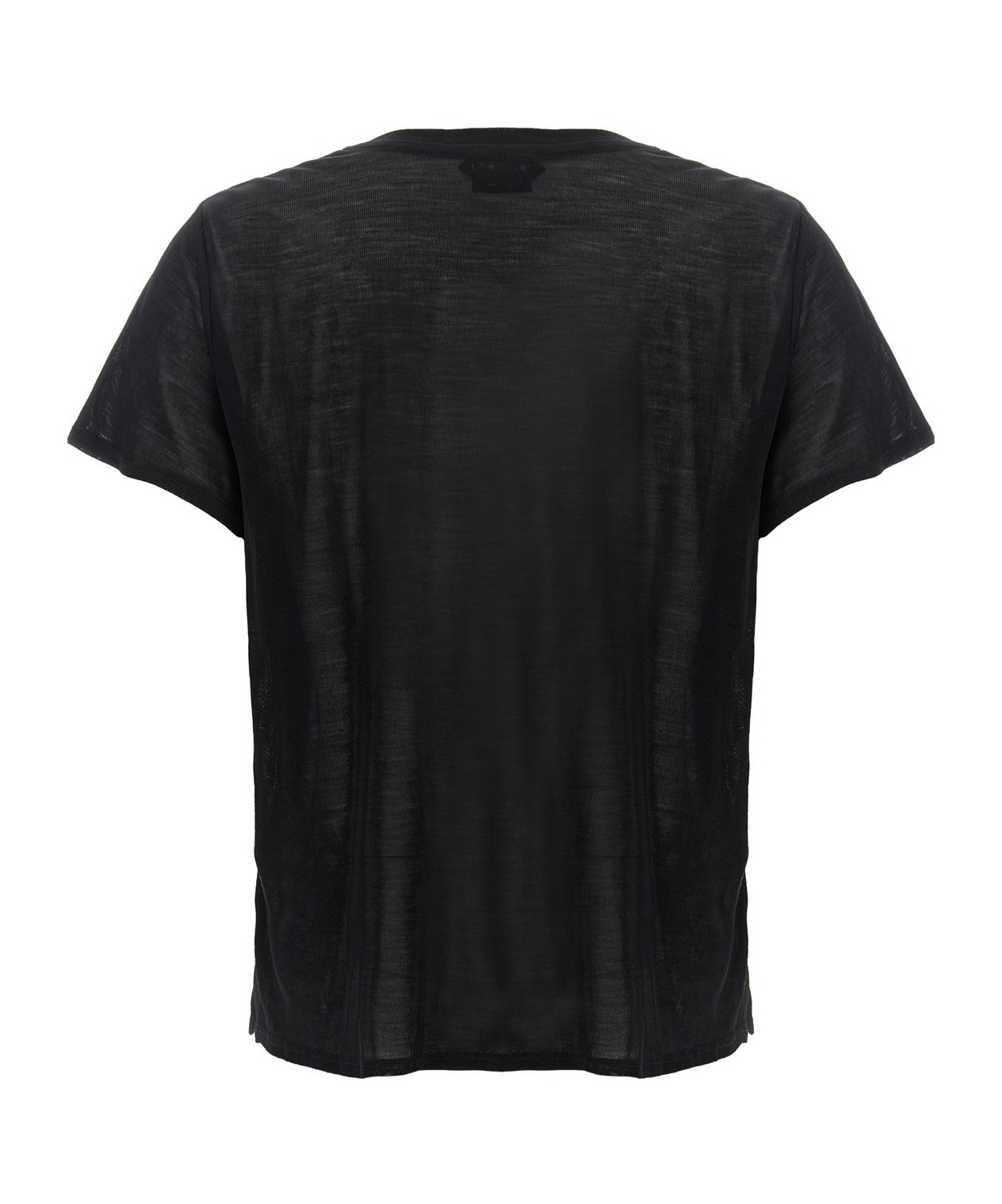Tom Ford Logo-plaque Silk T-shirt In Black