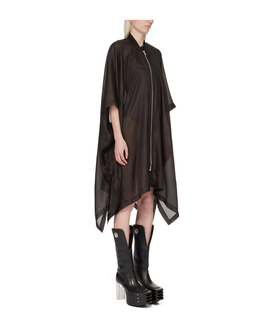 Shop Rick Owens Lido Sl Poncho Flight Jacket In Black