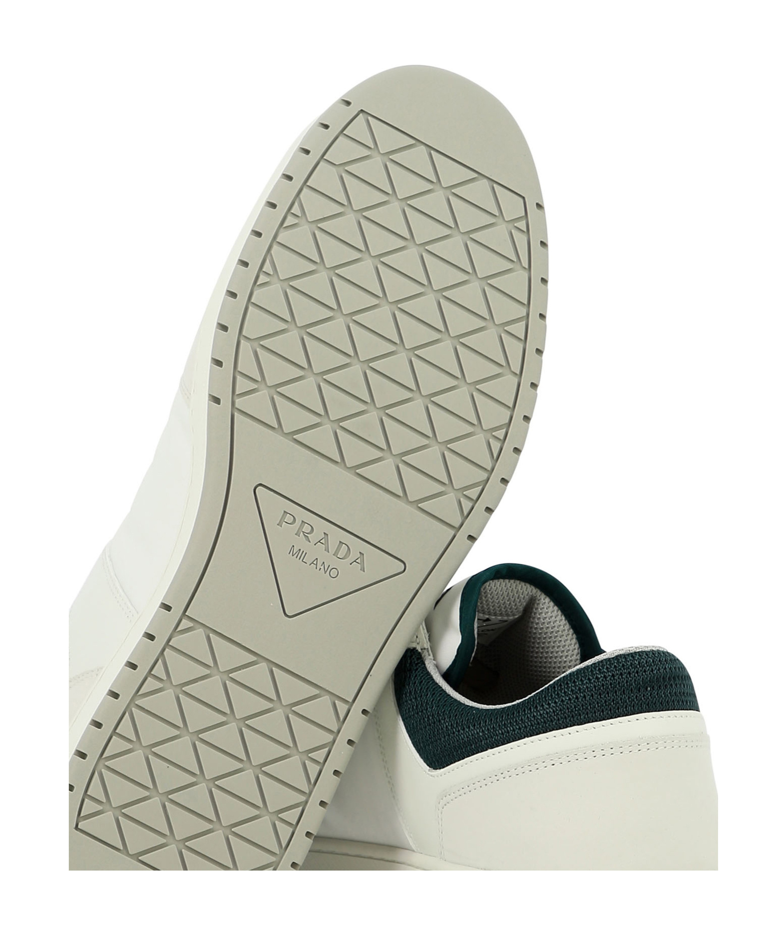 Prada Downtown Re-nylon Low-top Sneakers In White