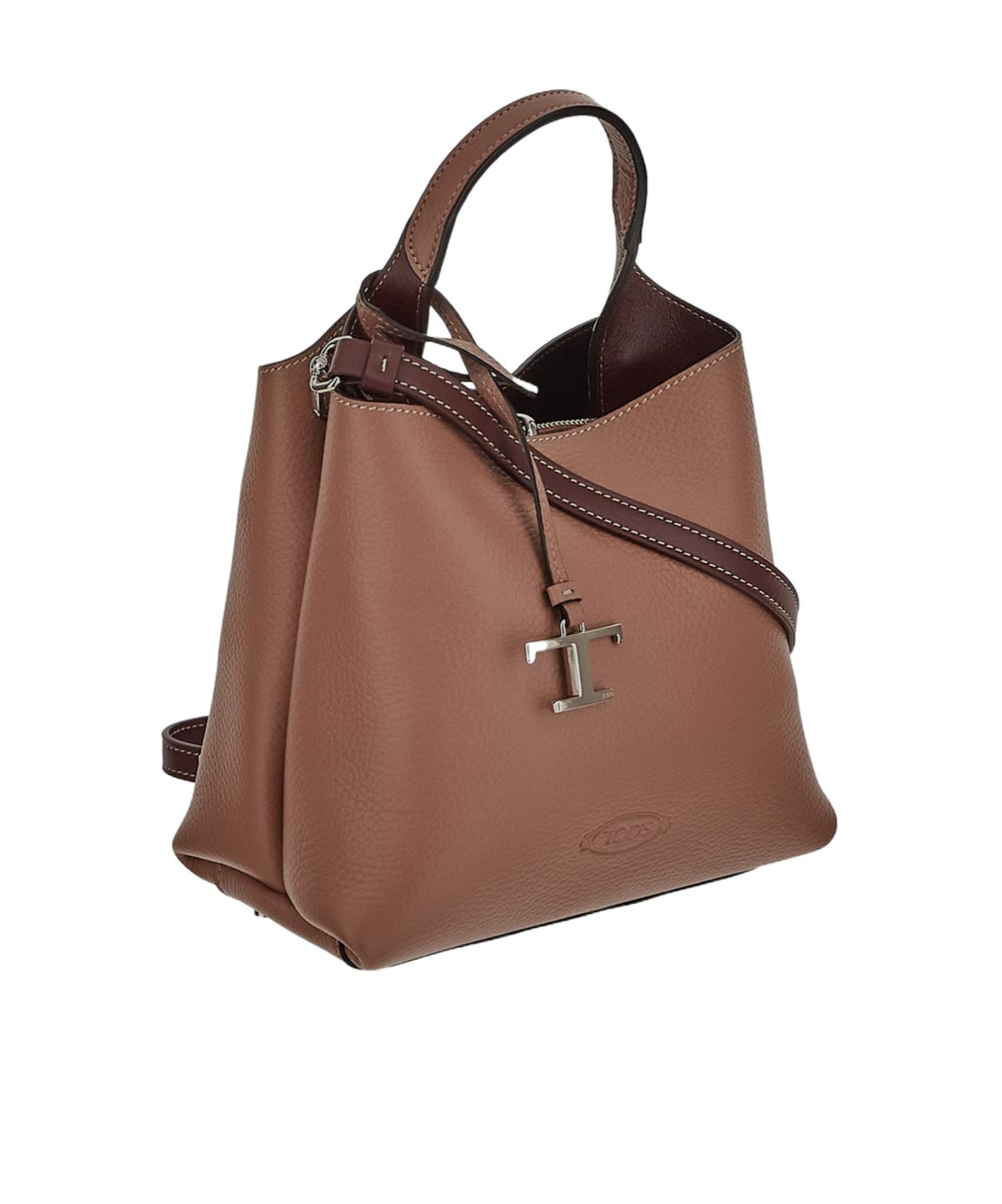 Tod's Logo-debossed Tote Bag In Brown