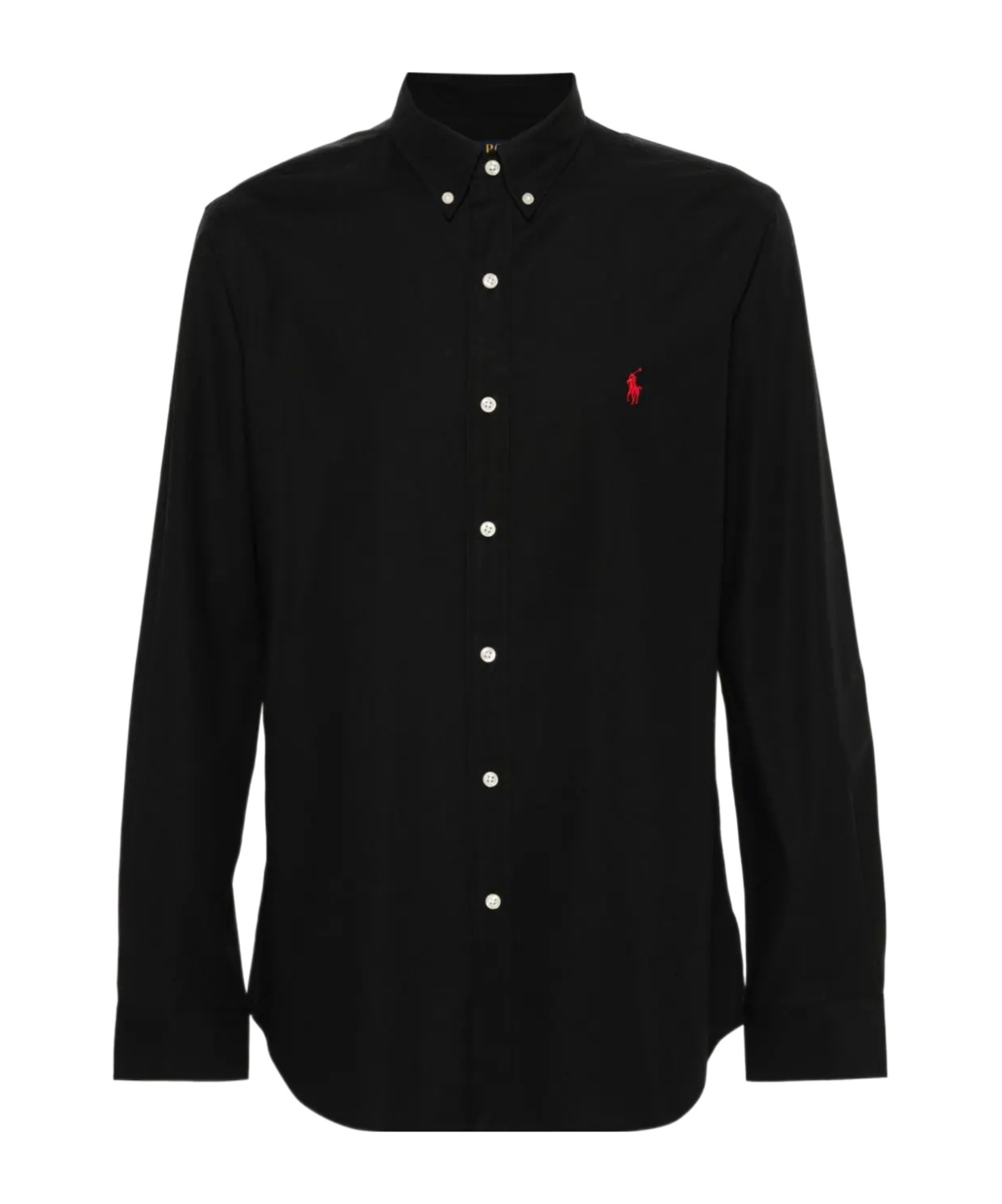 Polo Ralph Lauren Black Shirt With Pony Embroidery In Black