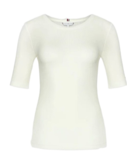 Tommy Hilfiger T-shirt With Round Neck And Short Sleeves In White