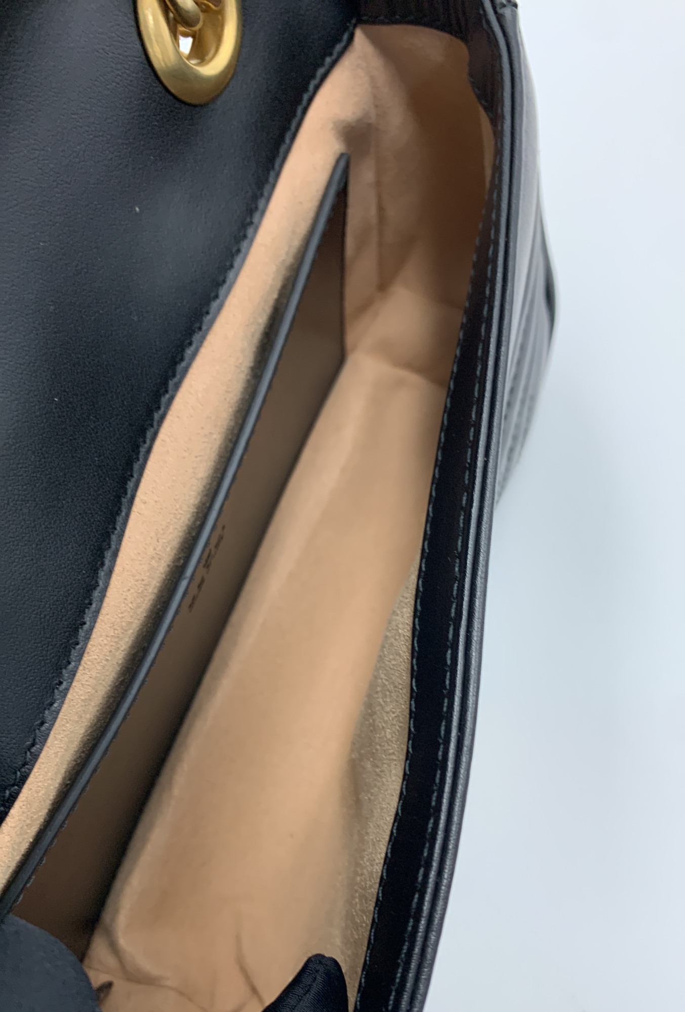 Gucci Mini Gg Marmont Quilted Leather Shoulder Bag In Black