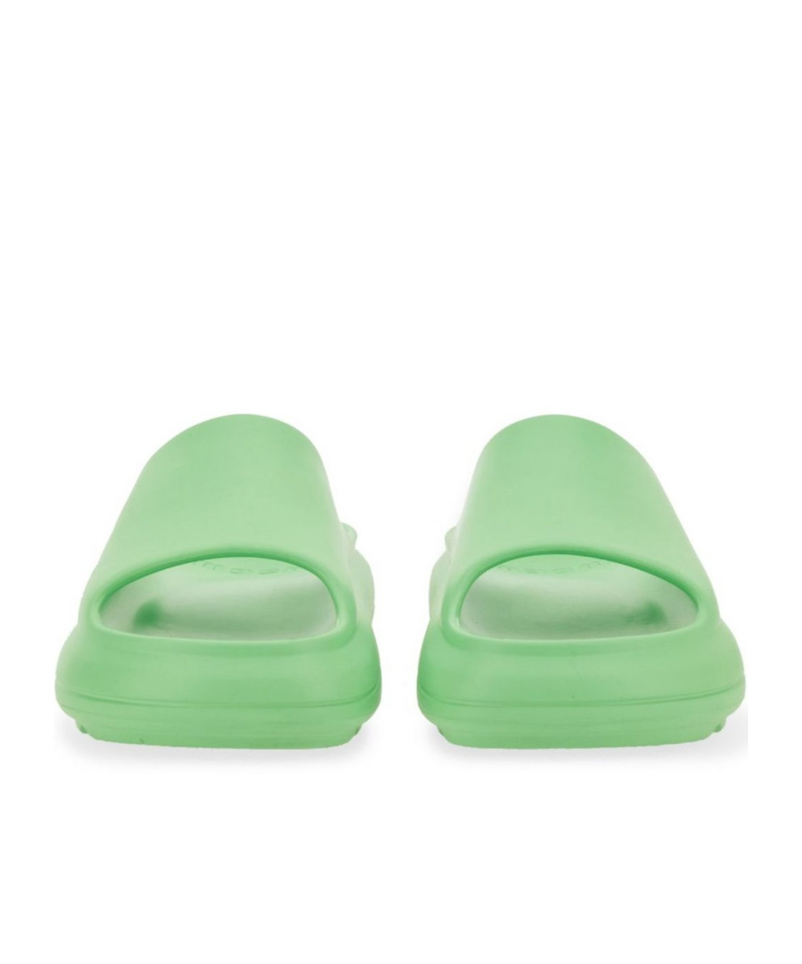 Msgm Debossed-logo Slides In Green