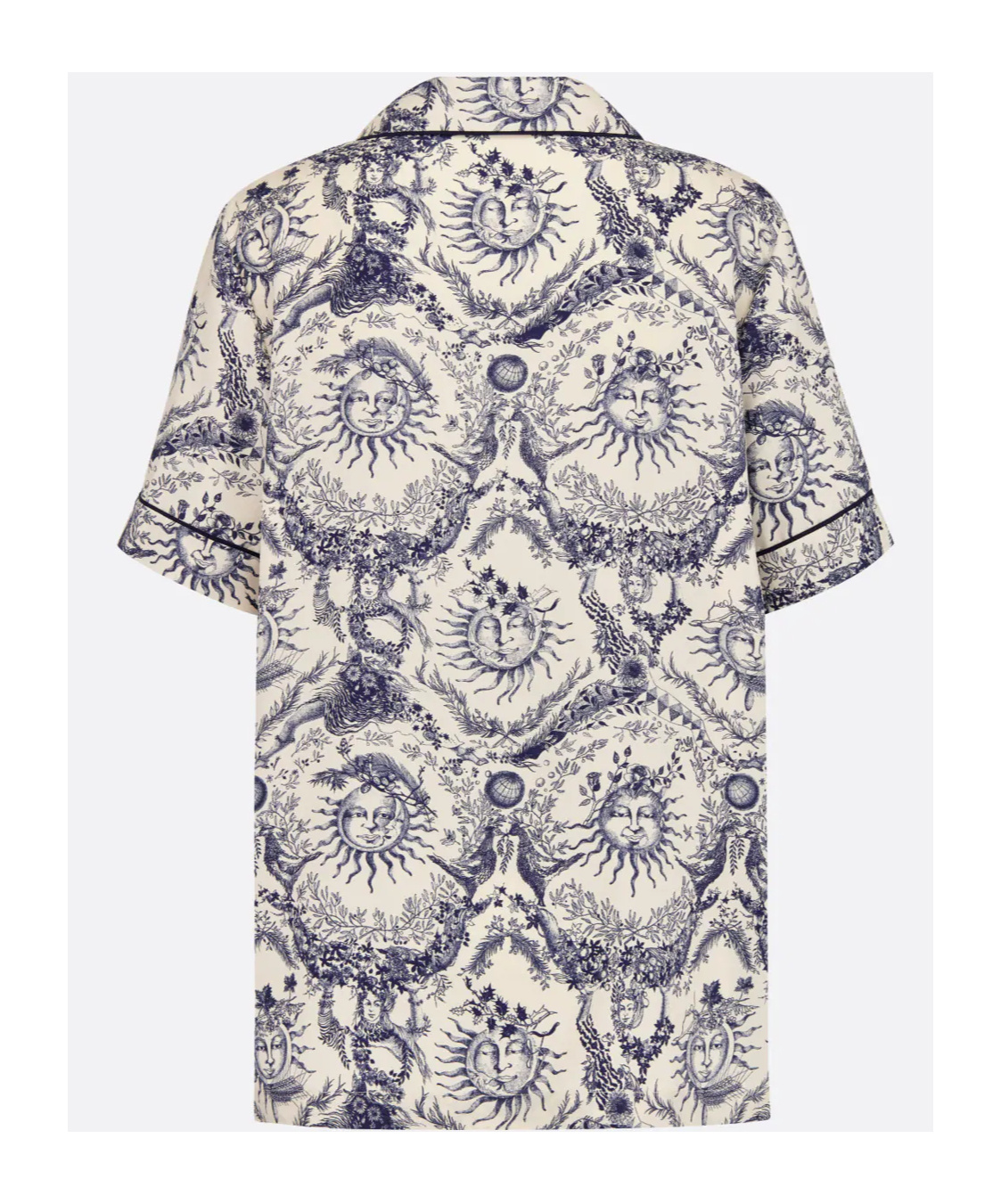 Dior Single-breasted Short-sleeved Shirt In Gray