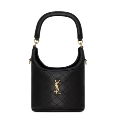 Saint Laurent Gaby Bucket Bag In Black