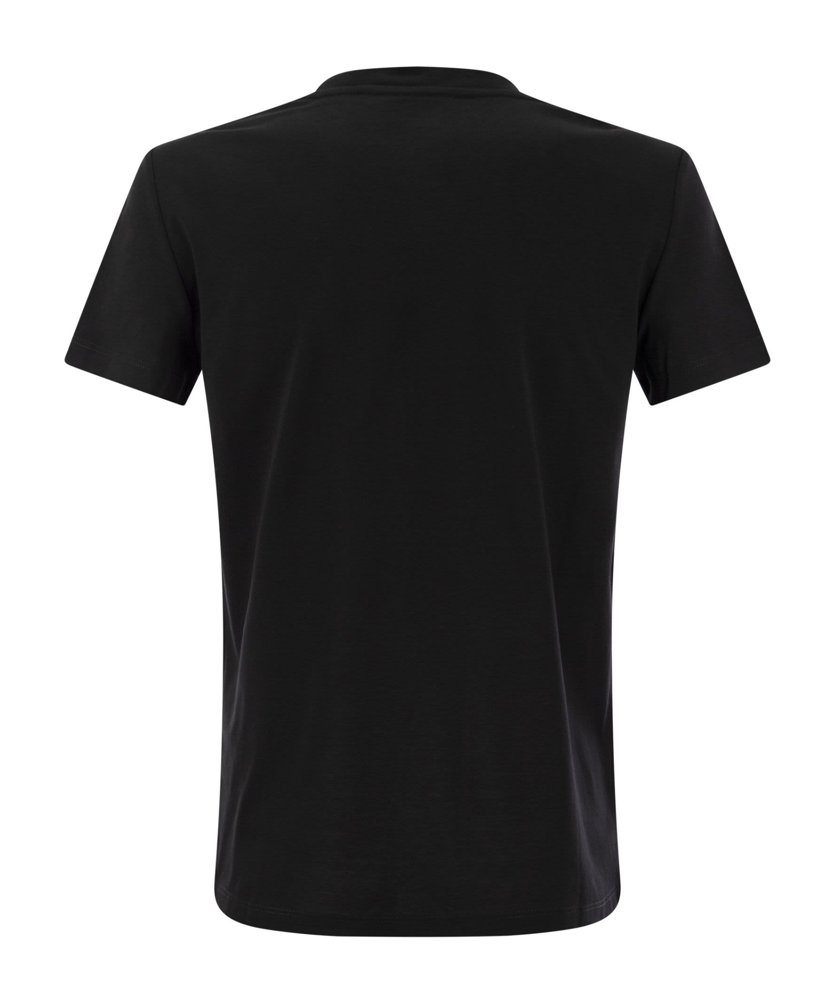 Max Mara Papaia Logo Cotton T-shirt In Black
