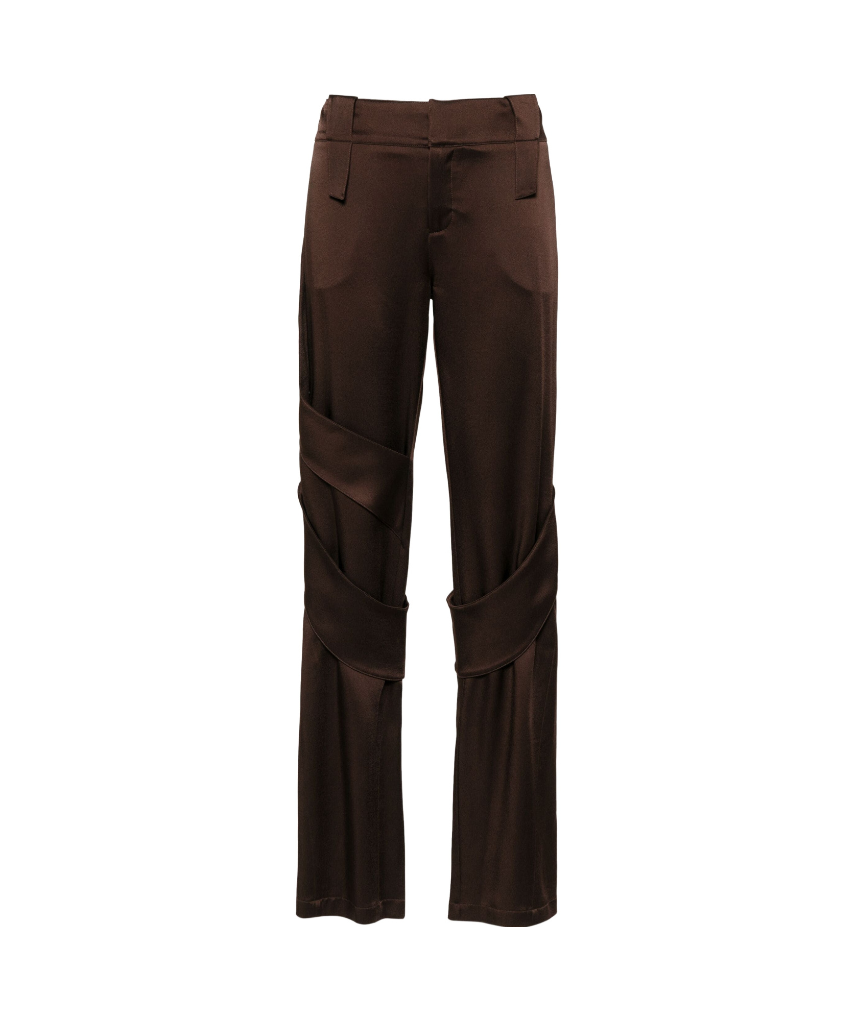 Blumarine Satin Wide-leg Cargo Trousers In Black