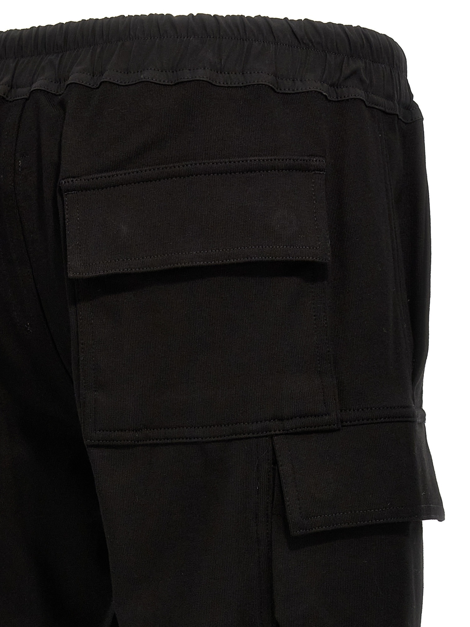 Rick Owens Men Mastodon Megacargo Organic Cotton Jogging Trouser In Black