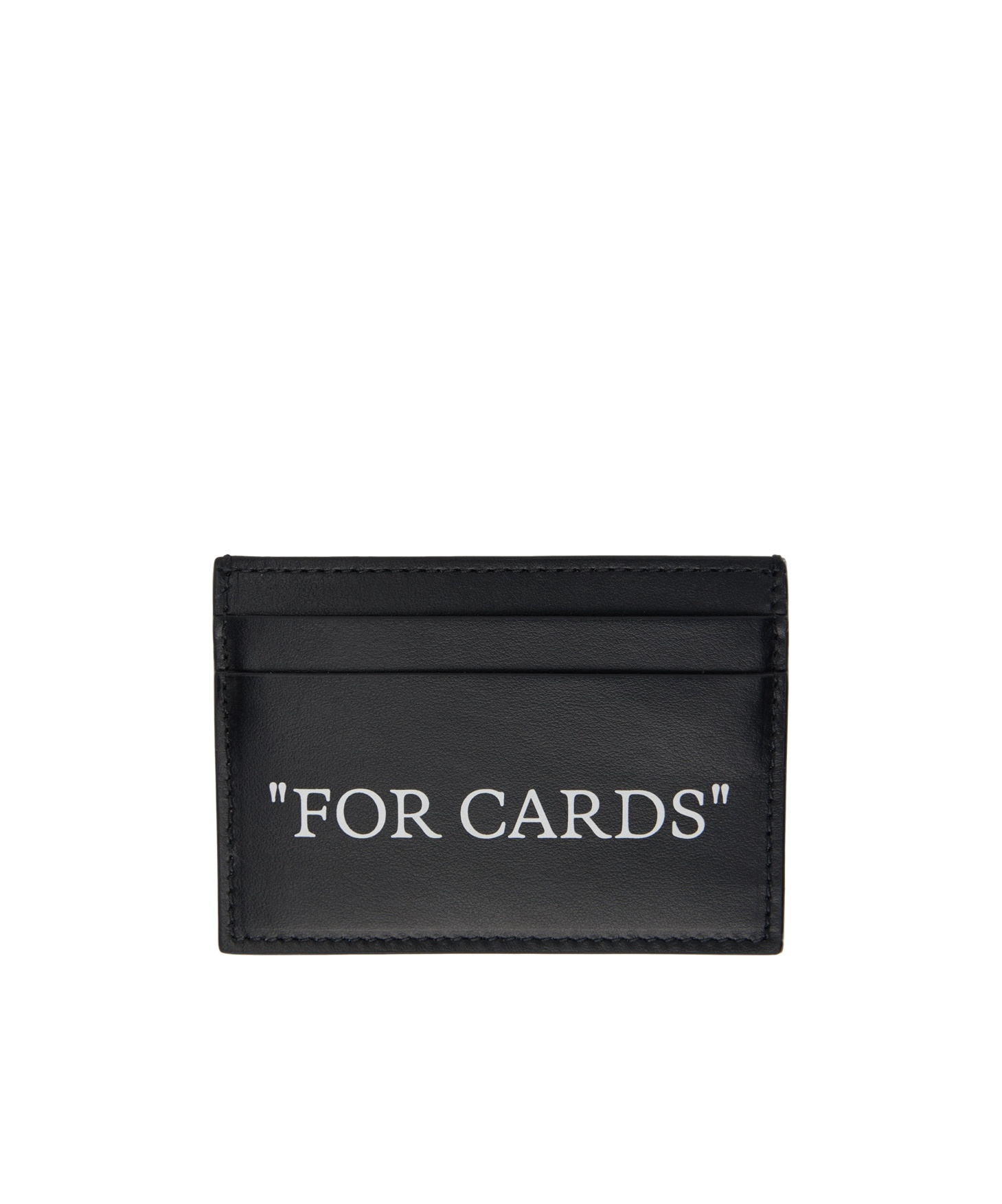 OFF-WHITE QUOTE BOOKISH LEATHER CARDHOLDER 