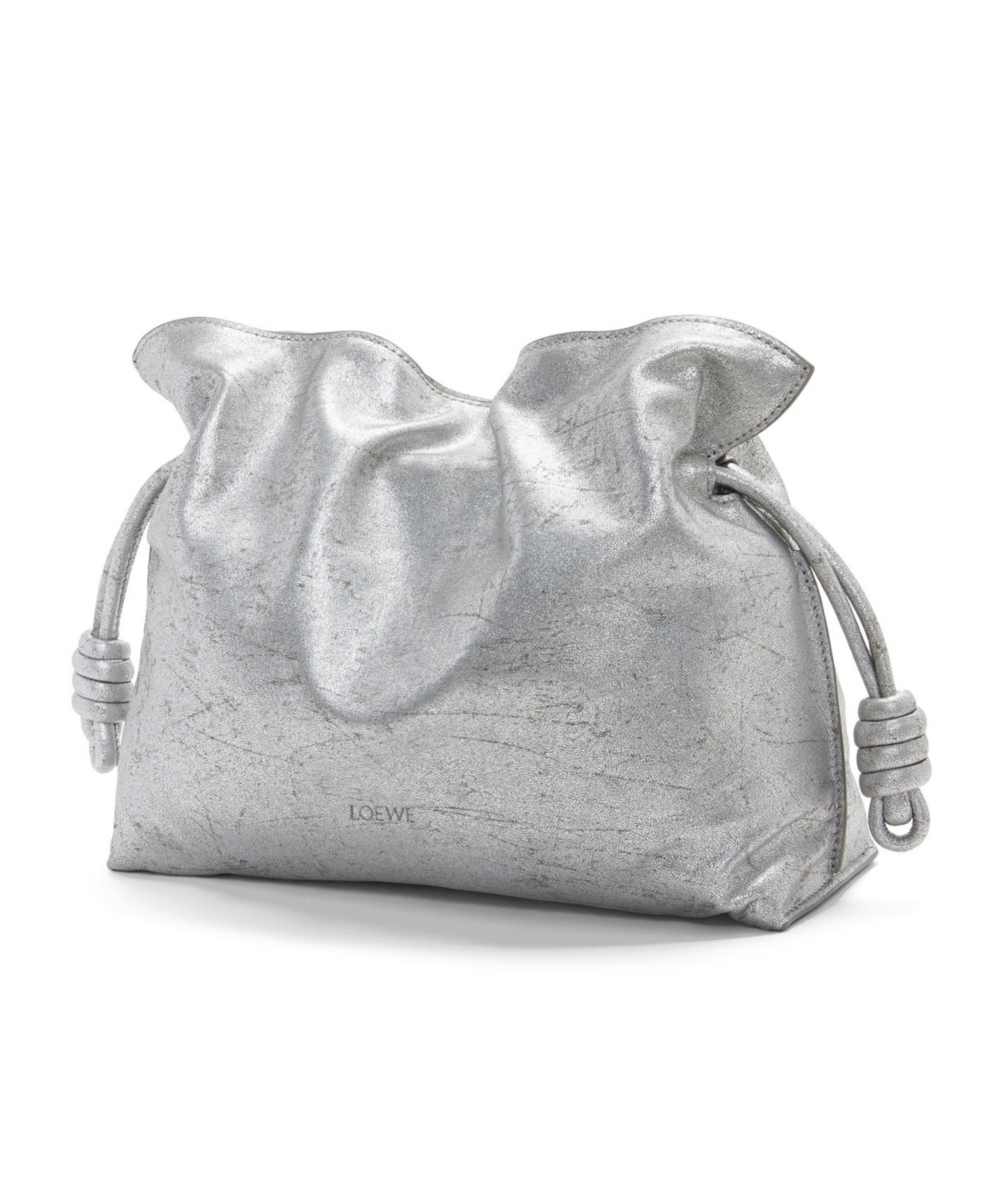 Loewe Flamenco Logo Shoulder Bag In Gray