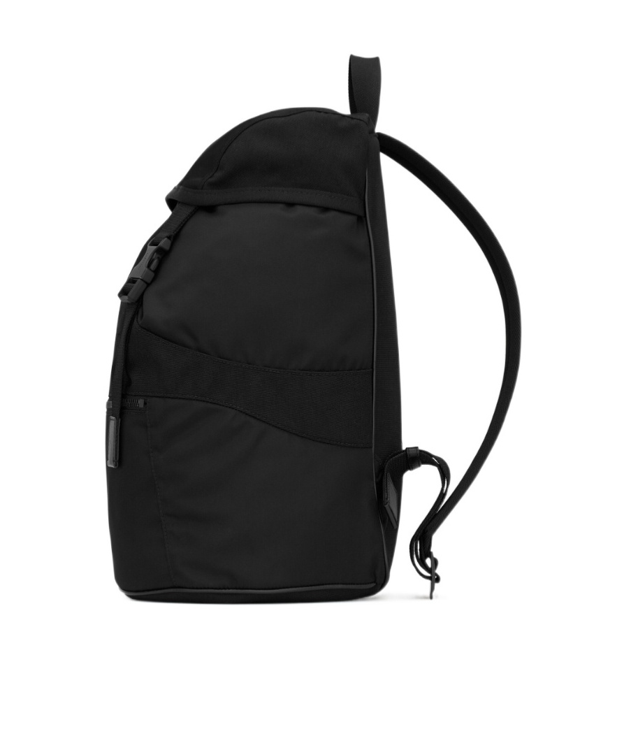 Saint Laurent Logo-embroidered Padded Backpack In Black