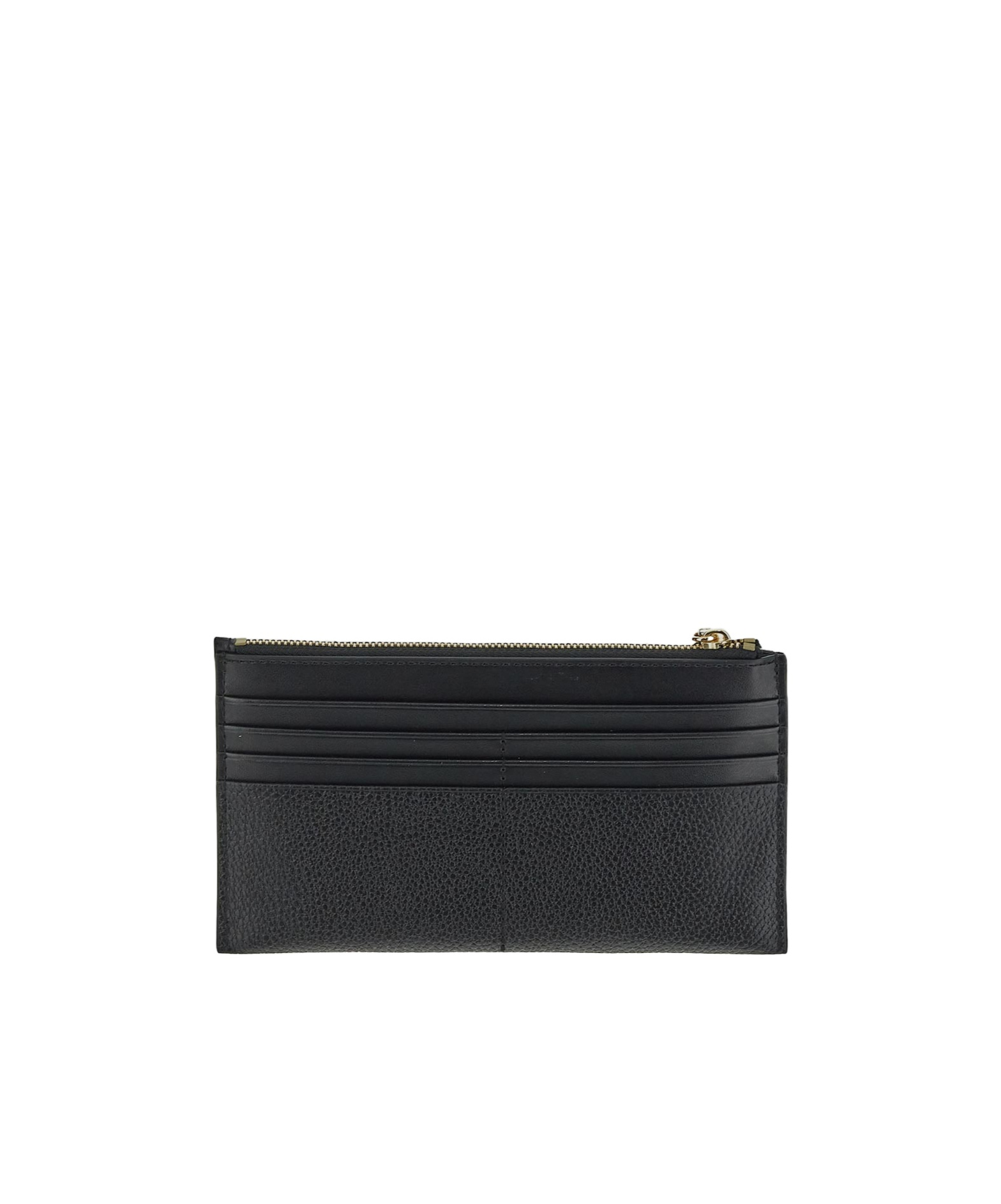 Michael Michael Kors Logo Zipper Wallet In Black