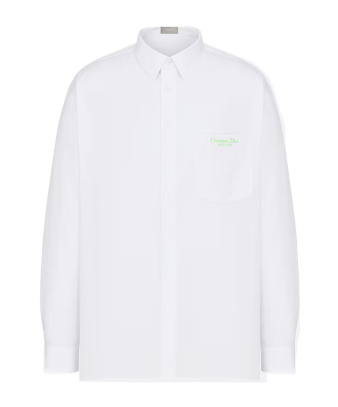 Dior Homme Christian  Couture Embroidered Poplin Shirt In White