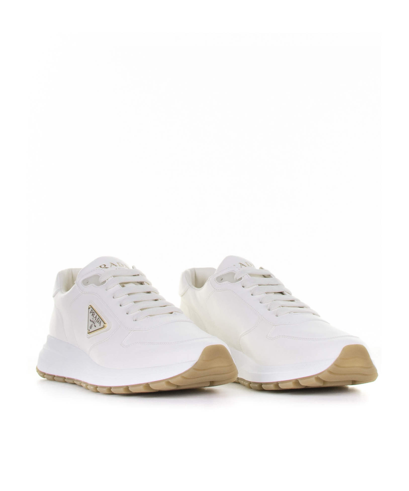 Prada Prax01 Logo Sneakers In Nude