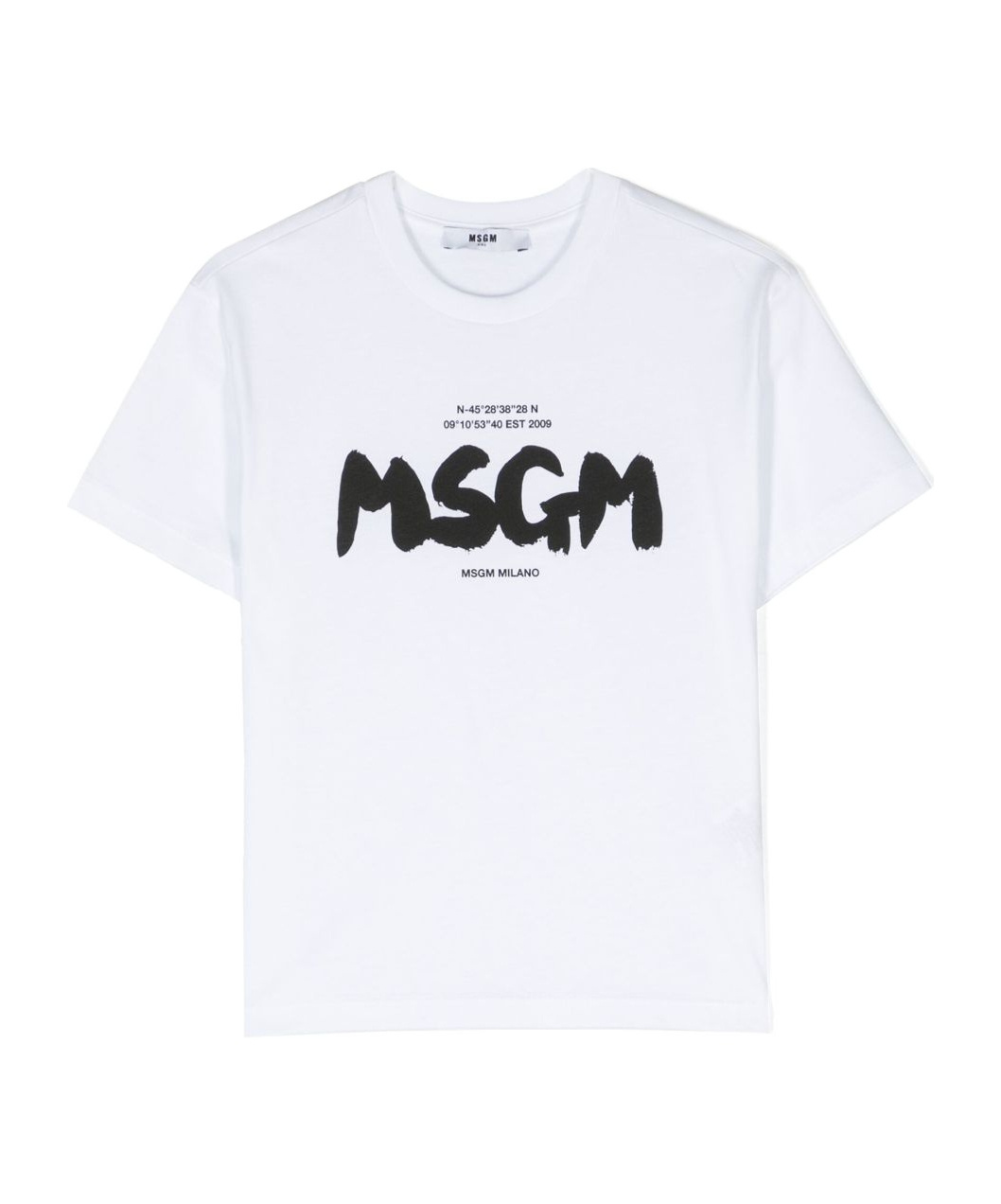 Msgm Logo-printed Crewneck T-shirt In White