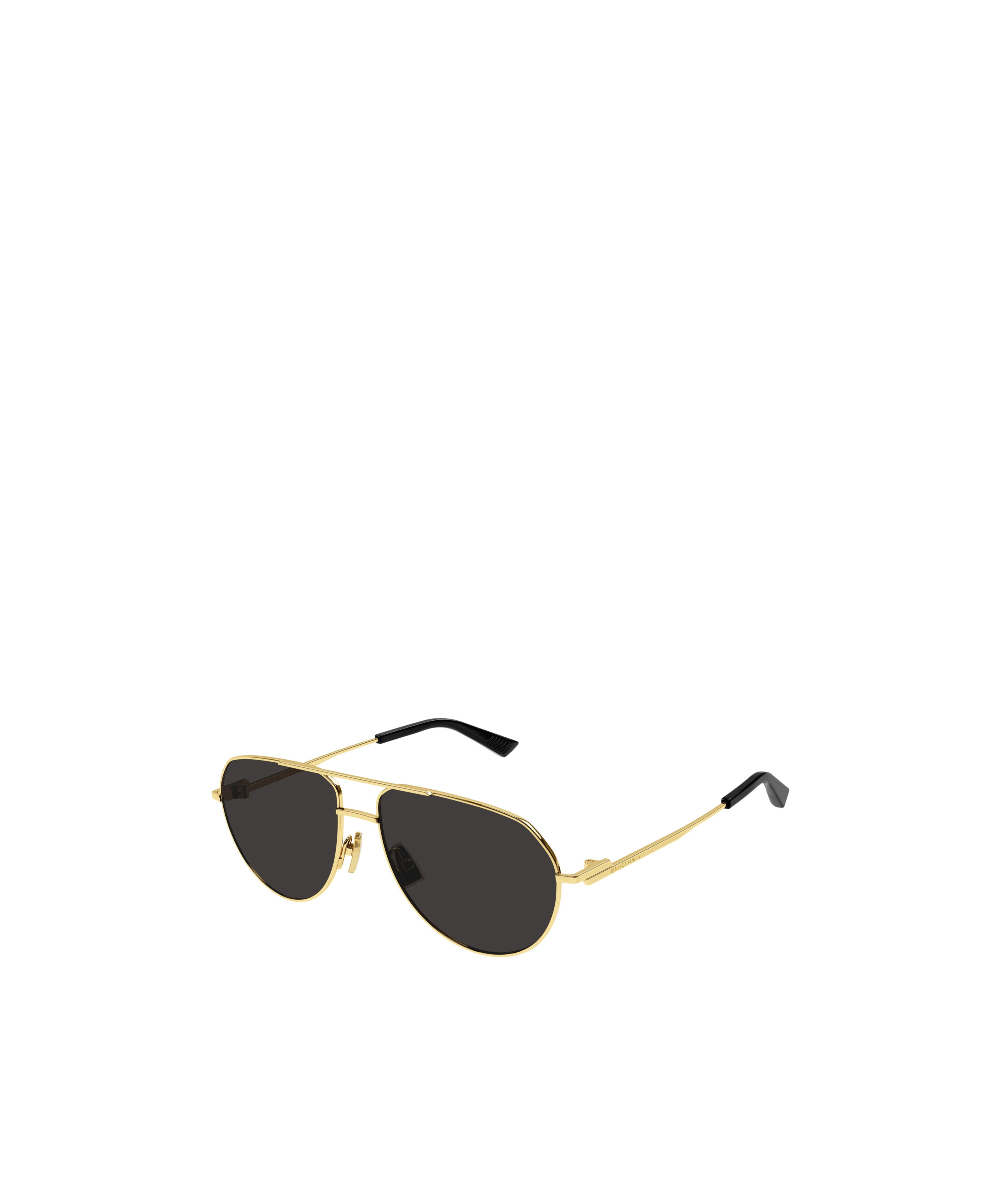 Bottega Veneta Metal Frame Sunglasses In Black