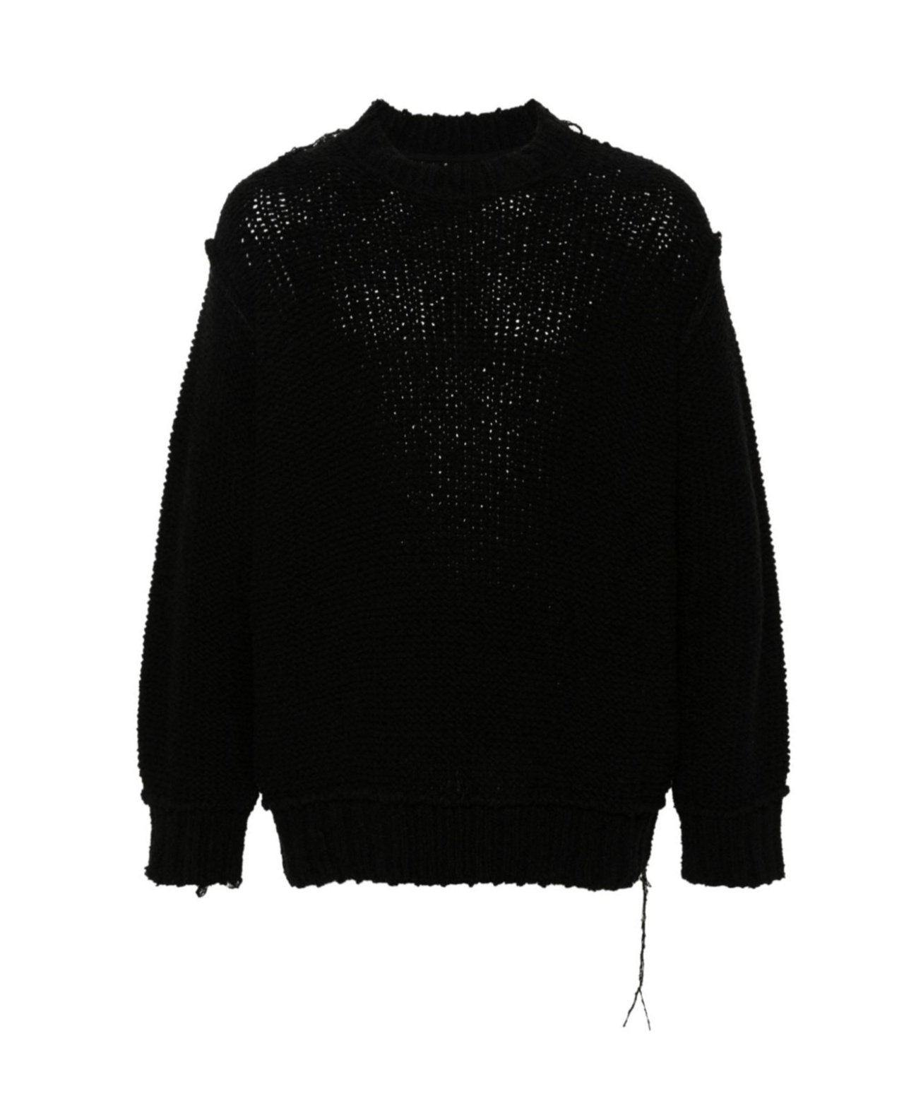 SACAI EXPOSED-SEAMS OPEN-KNIT JUMPER