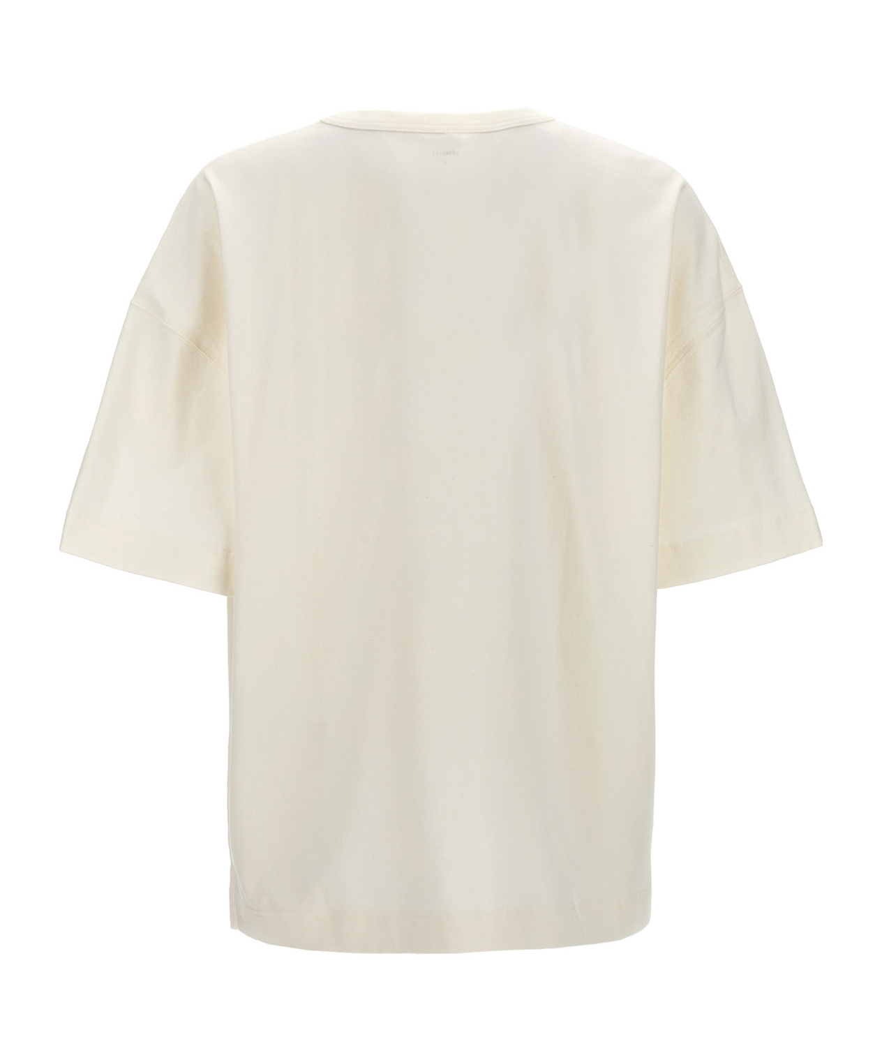 Lemaire T-shirt With Round Neck And Short Sleeves In White