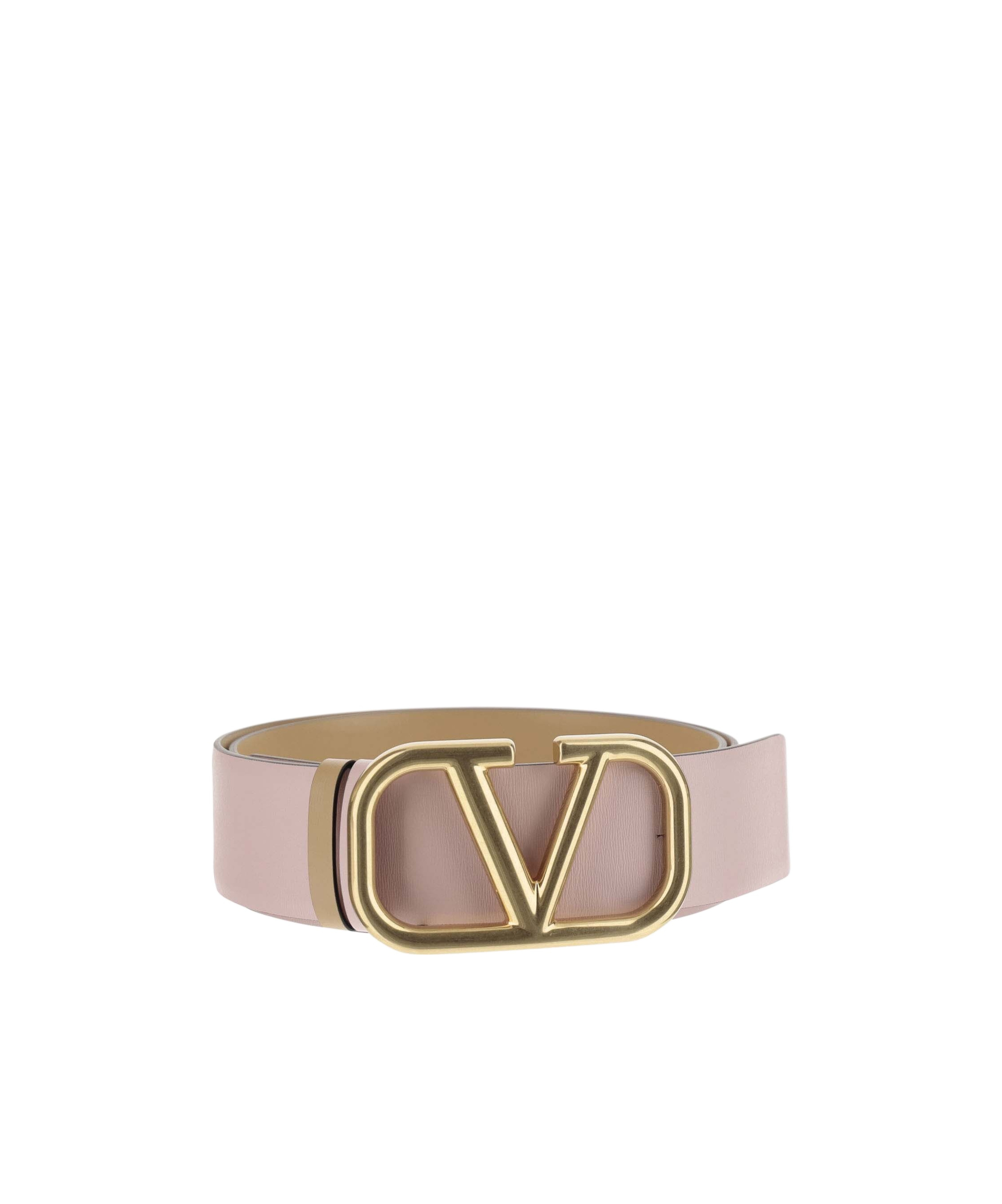 Valentino Vlogo Signature Reversible Belt In Nude