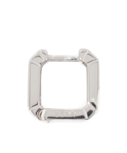 Era Square Earrings In White