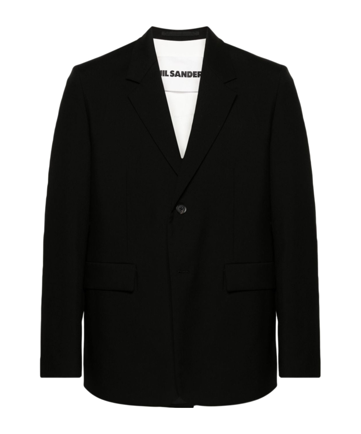 Jil Sander Blazer Jacket 1 Crafted With Black Fine Wool Gabardine In Black