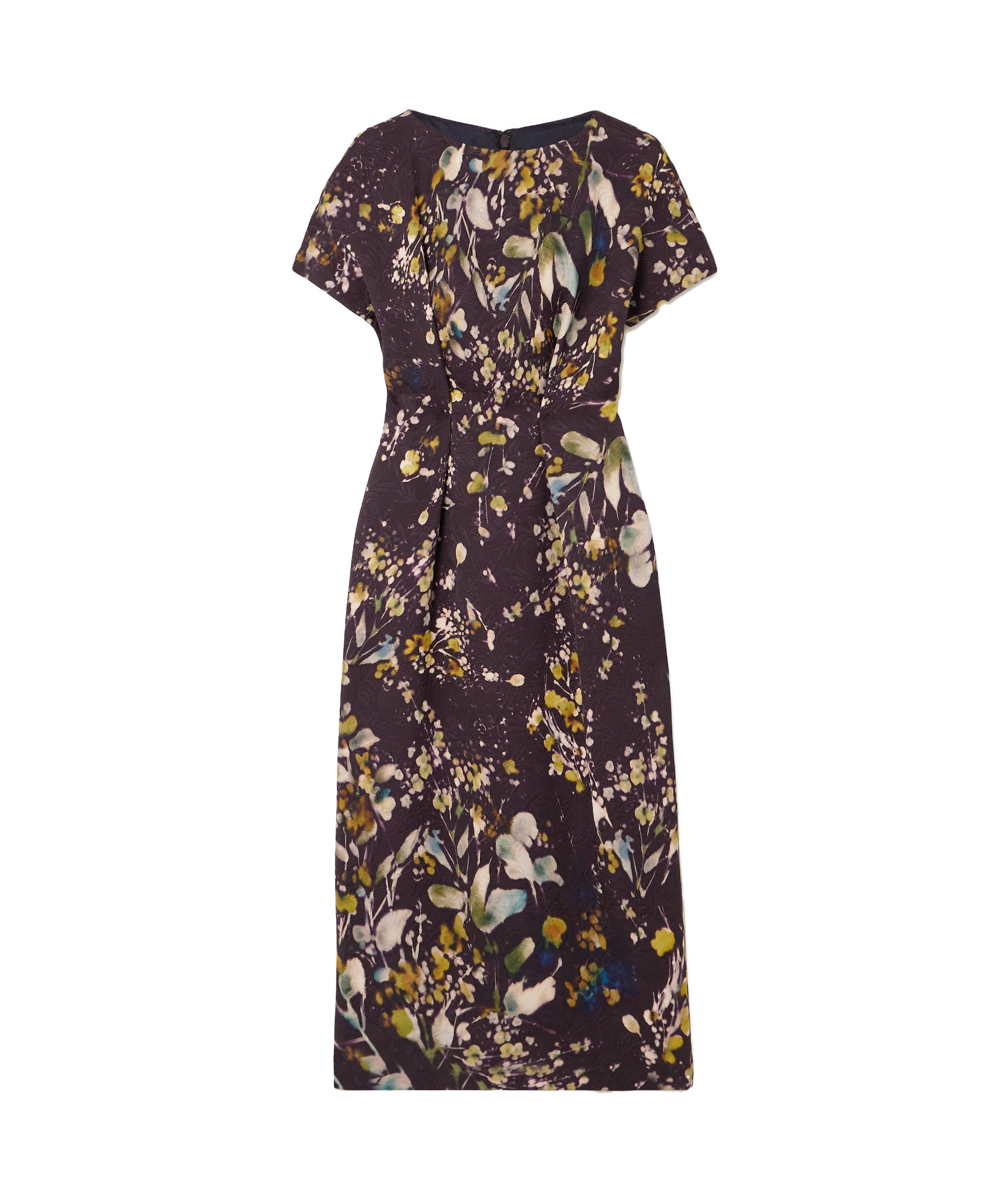Dries Van Noten Dezos Floral Pattern Mid-length Dress In Black