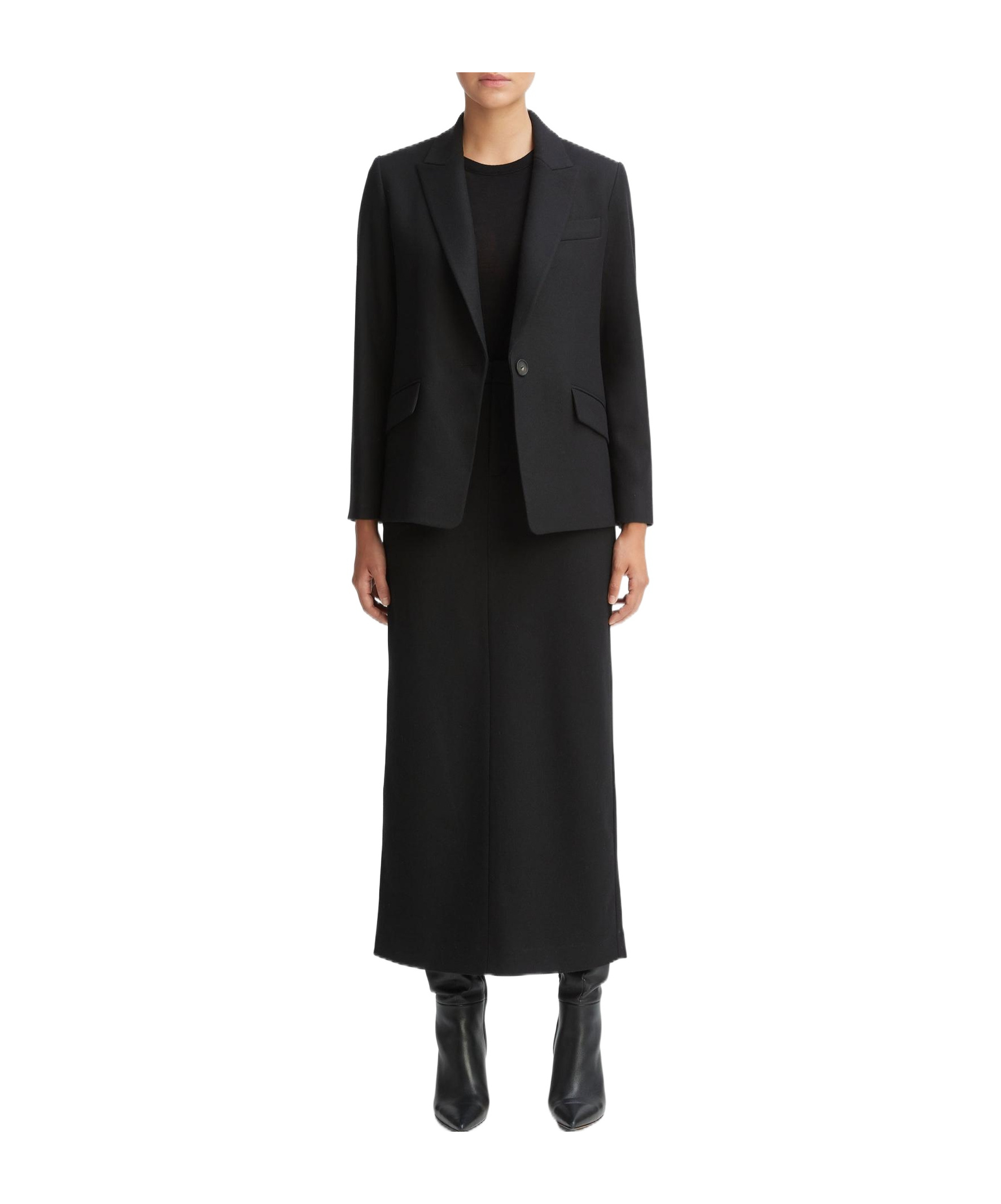 VINCE PEAK-LAPELS SINGLE-BREASTED BLAZER