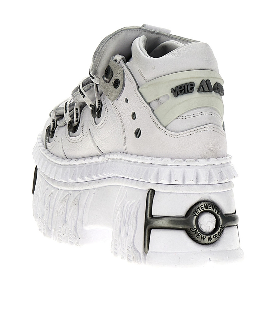 Vetements X New Rock Platform Sneakers In White