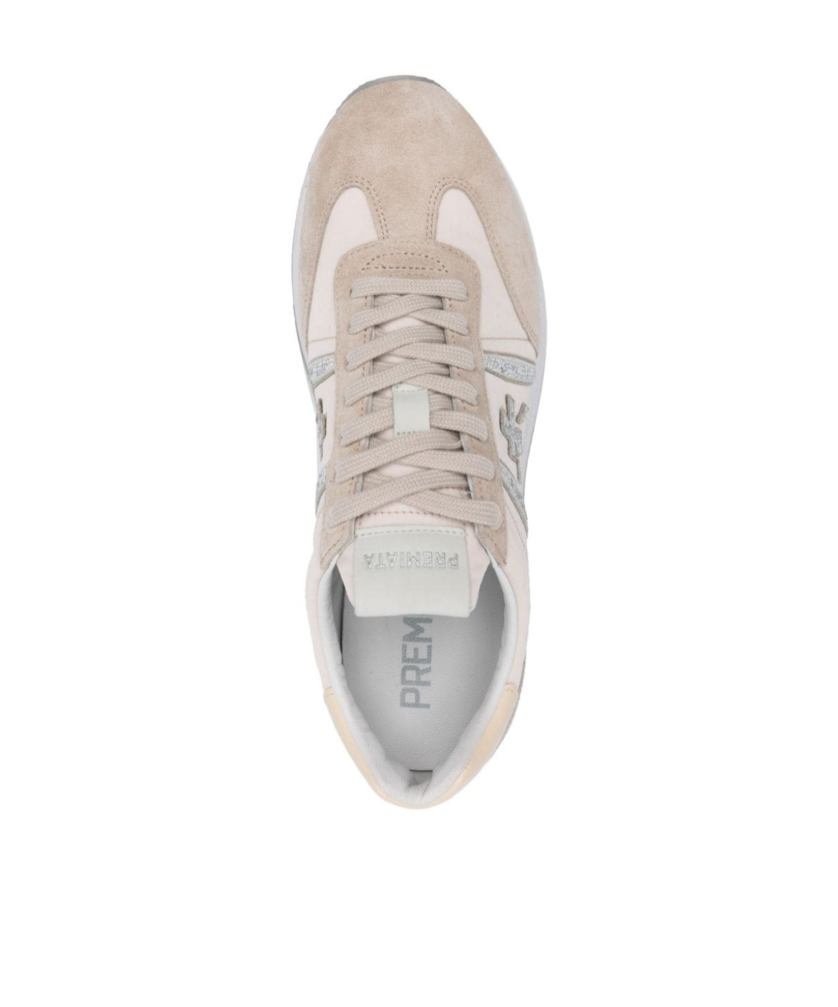 Premiata Conny Mix Materials Sneakers In White