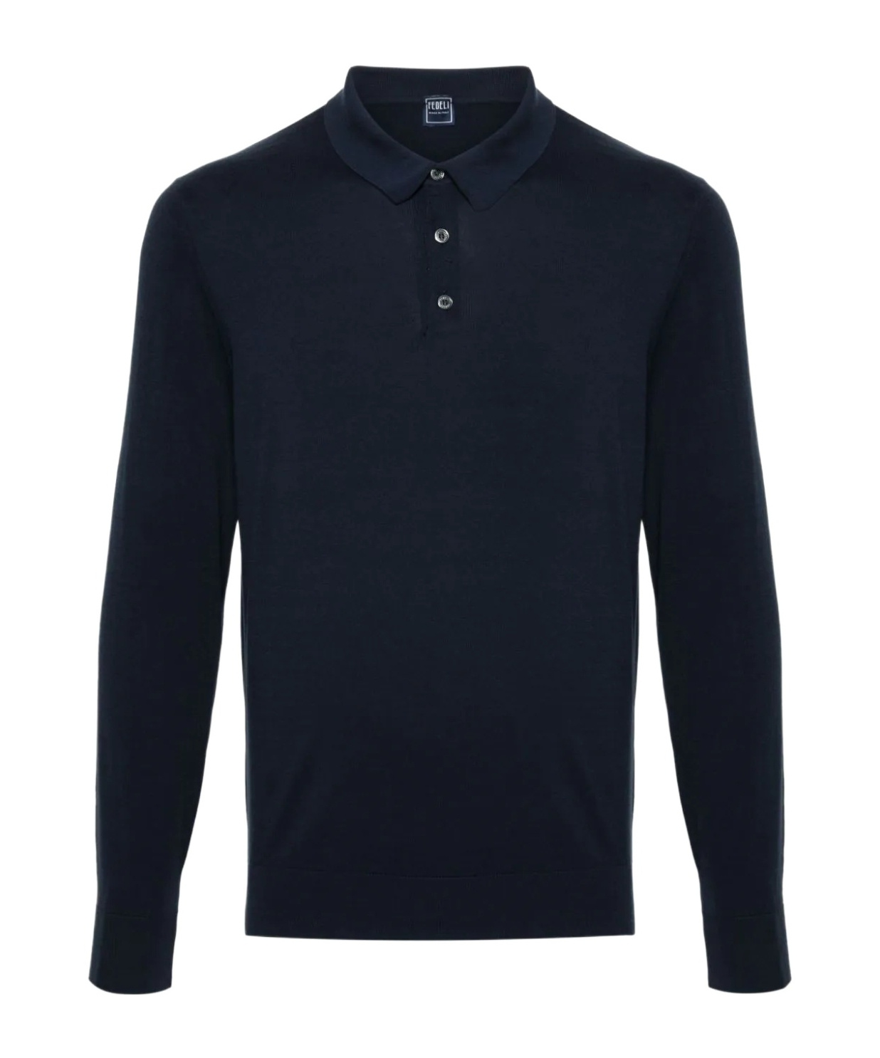 Fedeli Fine-knit Cotton Polo Shirt In Black